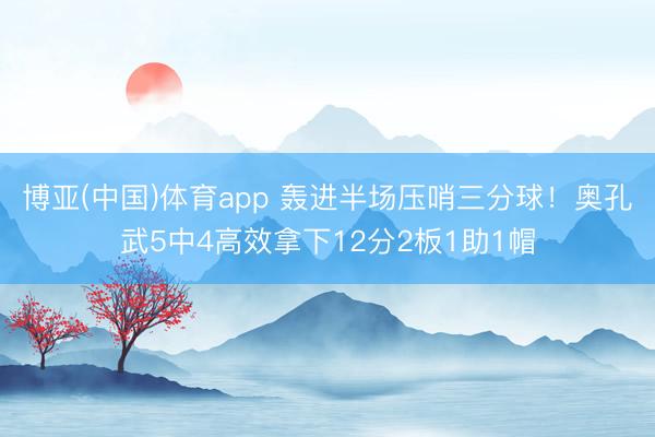 博亚(中国)体育app 轰进半场压哨三分球！奥孔武5中4高效拿下12分2板1助1帽