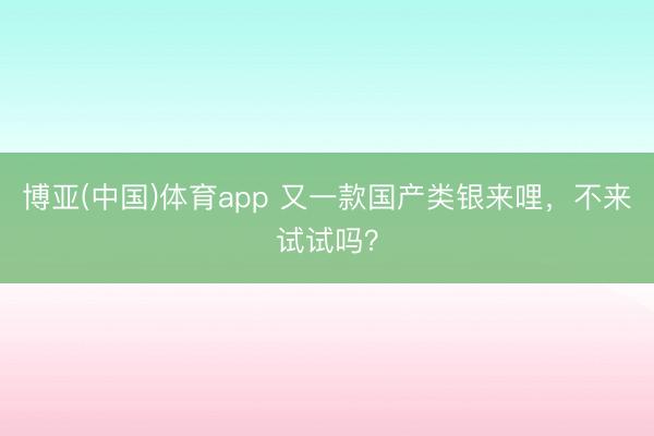 博亚(中国)体育app 又一款国产类银来哩,不来试试吗?
